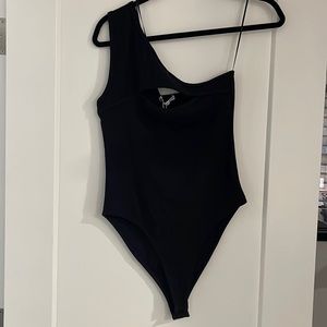 Zara One Shoulder Bodysuit with Cut Out
